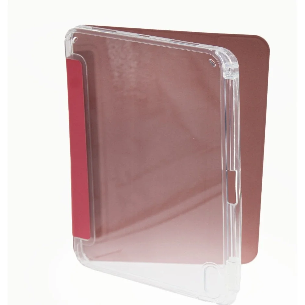 iPad 10th Gen 10.9 Case Hot Pink Smart Folio Clear Back Cover